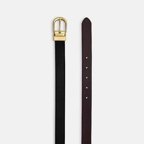 Coach Classic Buckle Cut To Size Reversible Belt Brown Signature Print MSRP $128 - Picture 2 of 2